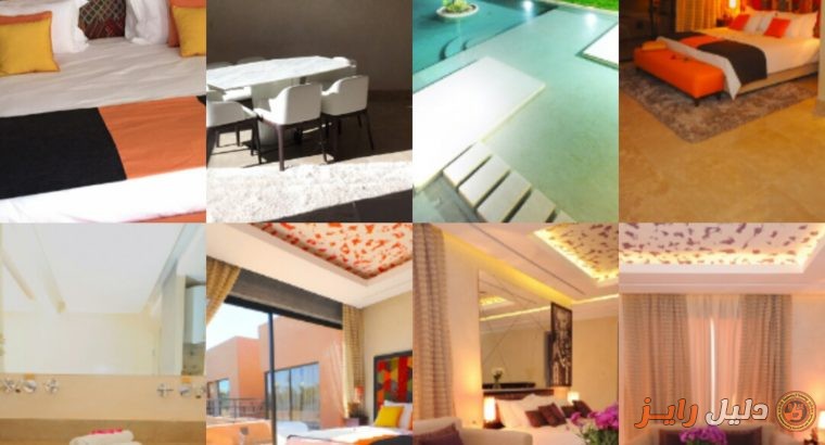 فيلا راقية للإيجار 5 غرف عصرية بمدينة مراكش المغرب