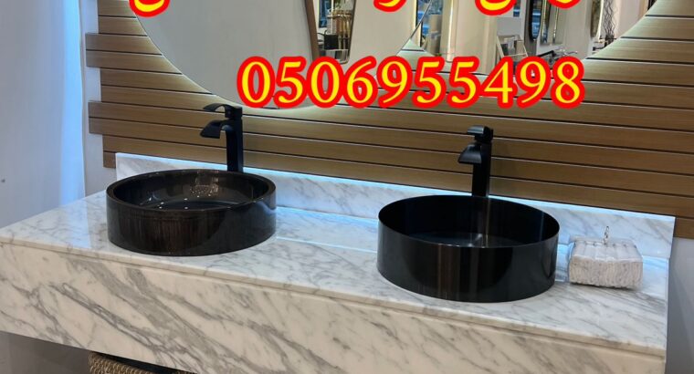 مغاسل رخام مودرن جاهزة بالرياض,0506955498