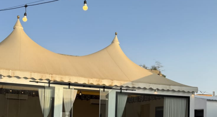 تنفيذ خيام واجهه زجاج في الرياض | بيوت شعر مودرن