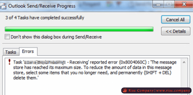 why has my outlook 365 stop searching